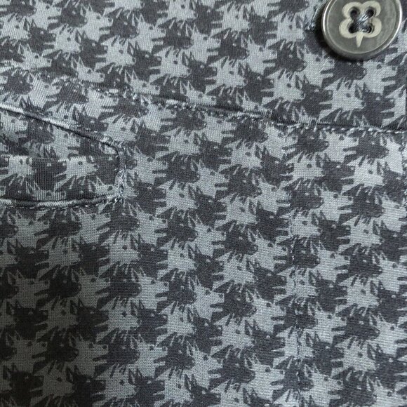 Betabrand Dress Pants Womens Sz Small Dog houndstooth Print Blue gray Yoga work - Picture 5 of 10